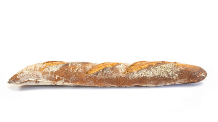 baguette de pain isolé sur un fond blanc