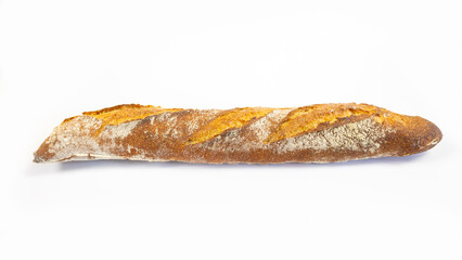 baguette de pain isolé sur un fond blanc
