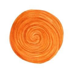 Fototapeta premium Hand drawn watercolor bun. Isolated on white background. Can be used for Scrapbook design, cards, label, banner and any printed products.