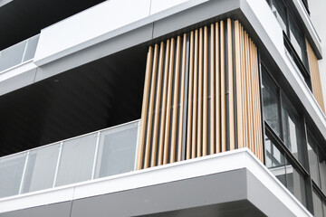 Fototapeta premium modern stylish materials for exterior decoration of balconies and terraces in the house