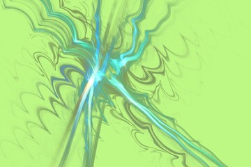 abstract floral background green blue fractal design 