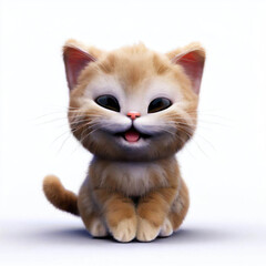 Fototapeta premium Curious Kitty Artwork, Generative AI
