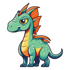 Obraz premium Playful Parasaurolophus: Adorable 2D Dinosaur Artwork
