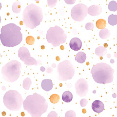 Purple dots pattern watercolor in watercolor style on black background.