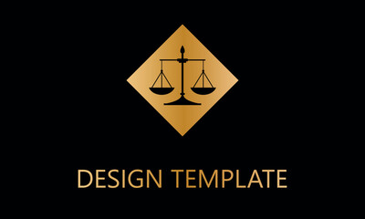 justice scale vector logo template