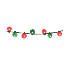 Green and red Christmas light garland illustration for decoration on Christmas holiday festival.