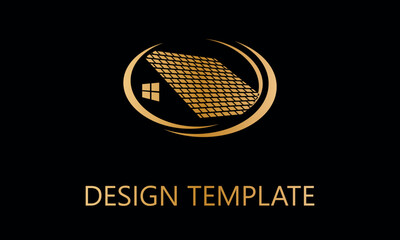 roof shingles vector logo template