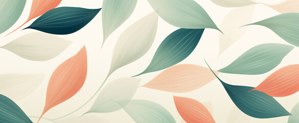 An abstract pattern of leaves that is both playful and sophisticated.