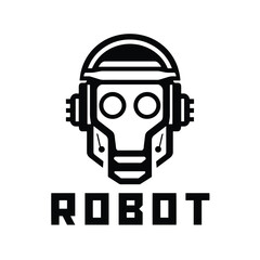 Robot design, flat style, innovation concept, vector illustration isolated