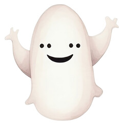 Single Cute little ghost illustration