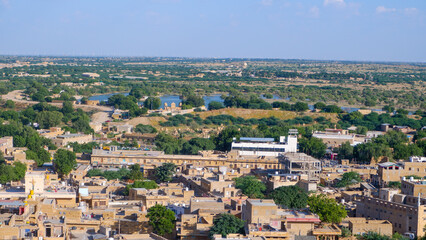 Fototapeta na wymiar view of the Jaislmer city of Rajasthan India 