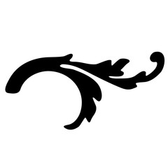 Icon vintage calligraphic floral design element and page decoration for retro design with old ornament