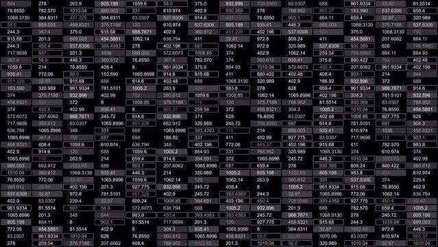 PNG Alpha.Numbers in a column, calculation.Security password digital data code selection.Cyber attack. HUD UI binary code.Type 2