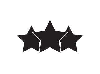  Three stars. Flat vector icon. quality sign.