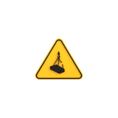 Alert or Warning signs 3d rendering of alert isolated on a transparent background 
