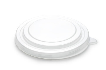 Disposable lunch box lid isolated on white background