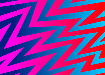 Abstract background with gradient color zigzag line pattern
