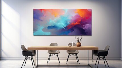 Abstract art inspired by the vibrant colors of the sky, generative ai
