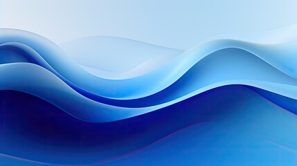 Abstract blue shapes forming a gradient background, generative ai