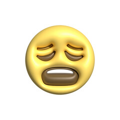 Yellow emoji  love emoticons faces with facial expressions 3D stylized Emoji icons