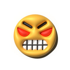 Yellow emoji  love emoticons faces with facial expressions 3D stylized Emoji icons