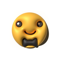Yellow emoji  love emoticons faces with facial expressions 3D stylized Emoji icons