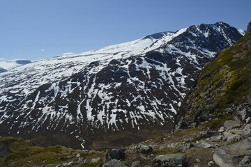 snow covered mountains