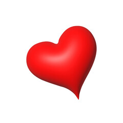 3d rendering Social Media Heart icon online social communication applications concept
