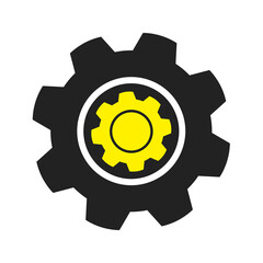 yellow cog gear icon
