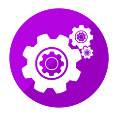 purple cog gear icon
