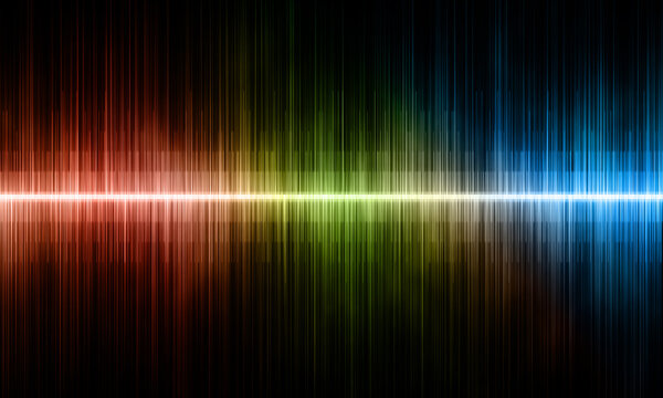 Colored Sound Wave On Black Background