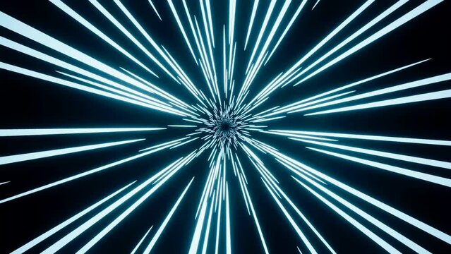 High speed looping glowing lines animation, perfect for sci-fi, cyberspace and time traveler backgrounds