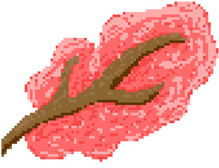 Pixel tree branch