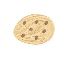 Cute doodle food drawn with oil brushes, the colors are beautiful,  bright and simple. 