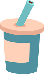 Paper Cup With Straw