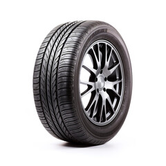 Obraz premium car wheel isolated on white background