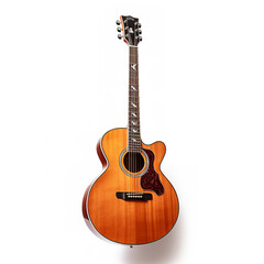 Naklejka premium acoustic guitar isolated on white