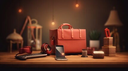 concept of online shopping with white background Created With Generative AI Technology