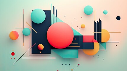 Modern design concept with a colorful abstract background, generative ai
