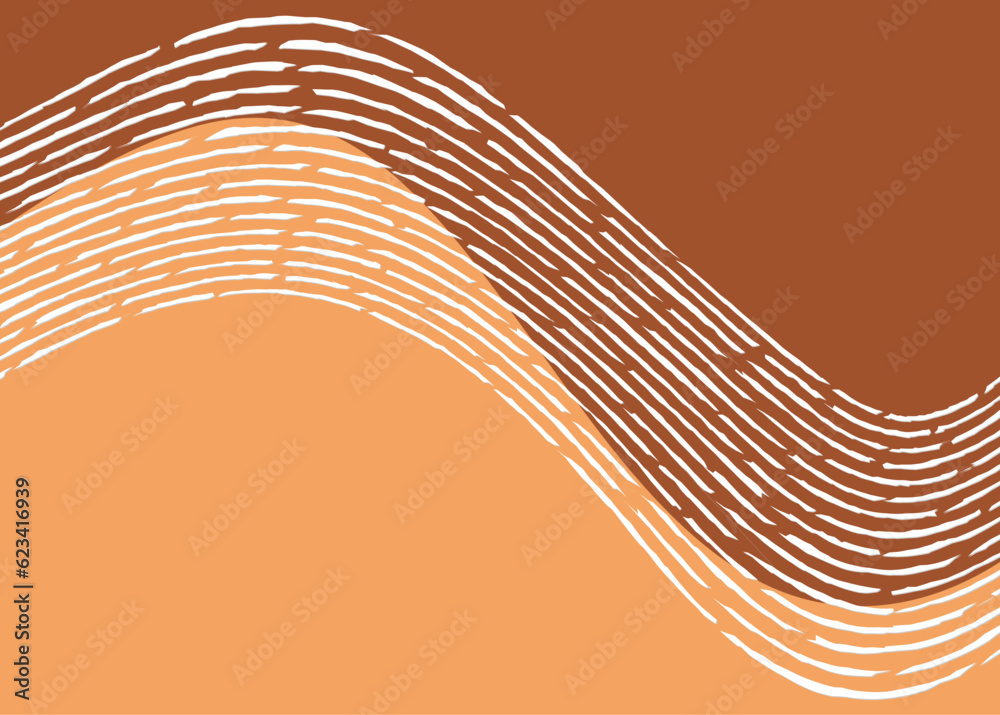 Poster minimalist background with curved sketchy lines pattern
