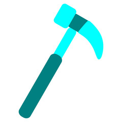 Blue Color Hammer Graphic Design