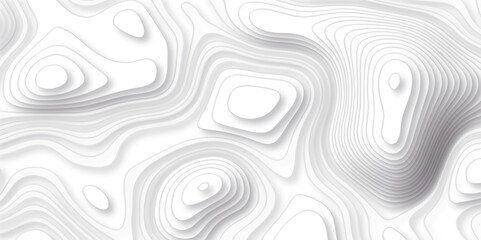 Topographic map background geographic line map with elevation assignments. The black on white contours vector topography stylized height of the lines map.