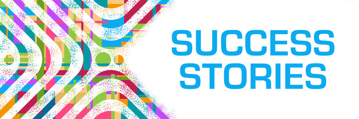 Success Stories Colorful Background Rounded Squares Spatter Dots 