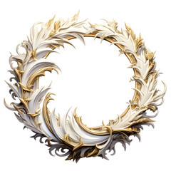 golden laurel wreath frame