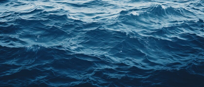 Dark ocean waves. Generative AI