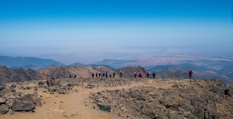 Fototapeta na wymiar Hiking in the Atlas Mountains