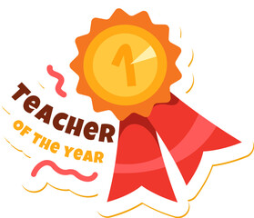 Teacher Of The Year Sticker