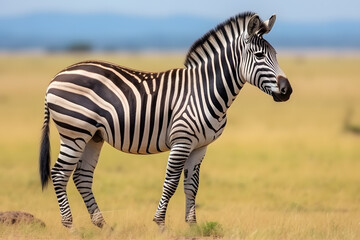 zebra in serengeti park - obrazy, fototapety, plakaty