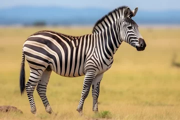Afwasbaar Fotobehang Zebra zebra in serengeti park