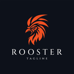Rooster logo design vector illustration © Leyde